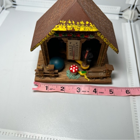 Vintage Handmade Grannycore Bambi Wooden German Weather House Chalet - Picture 2 of 5